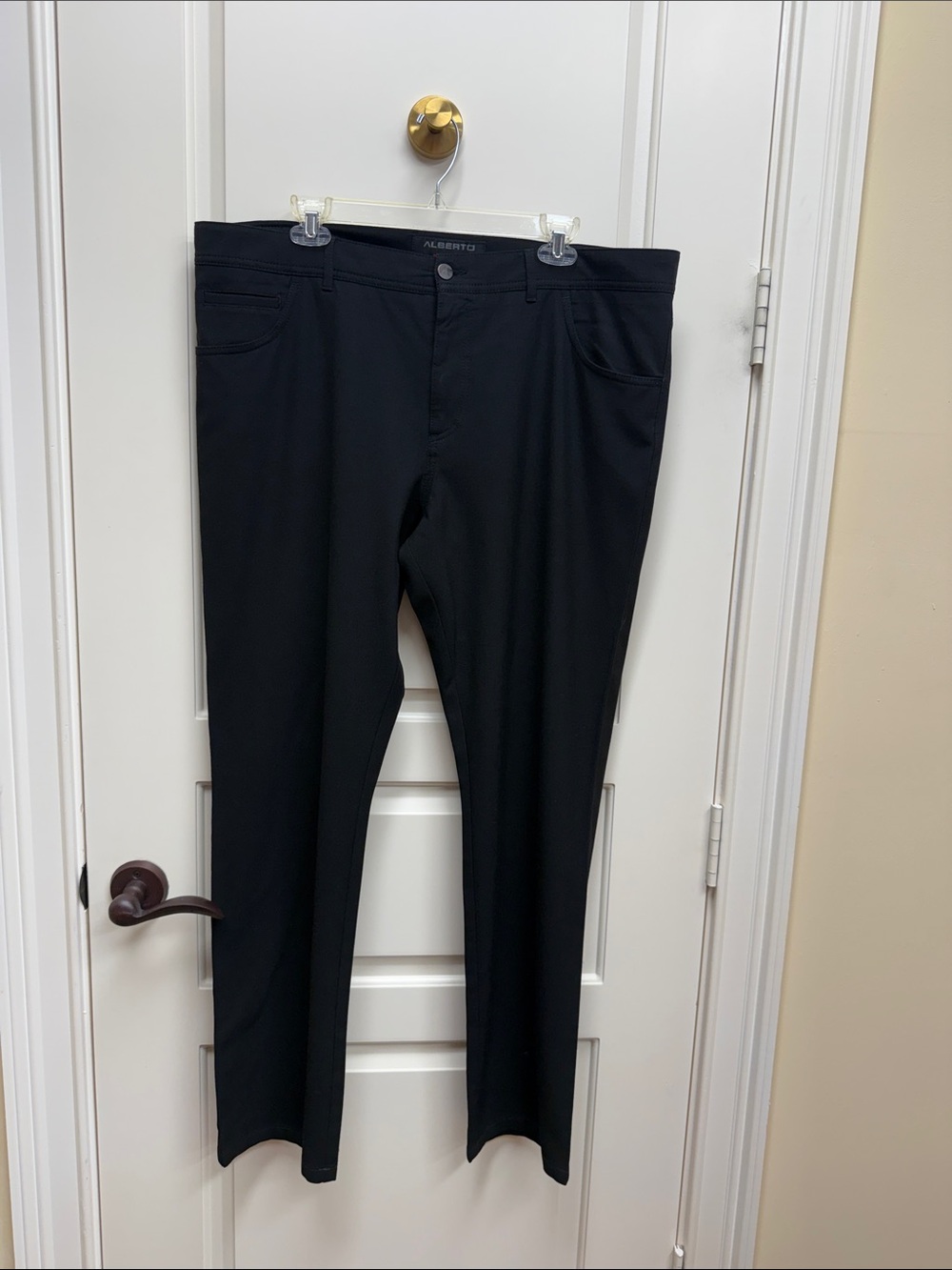 Alberto Men’s Black Stretch Dress Pants